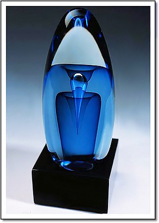 Cobalt Fountain Art Glass Award