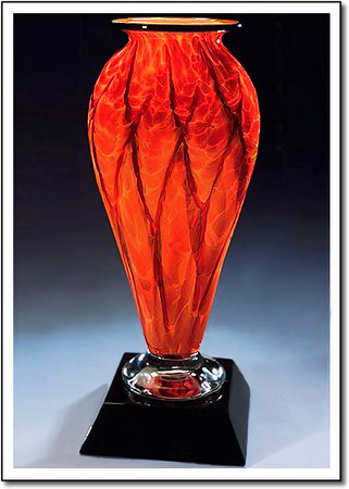 Diamond Blaze Mercury Art Glass Award