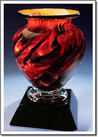 Swirling Embers Cauldron Art Glass Award