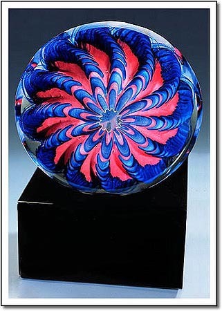 Arctic Flame Urchin Art Glass Award