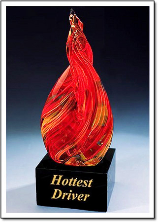 Hottest Driver Art Glass Award