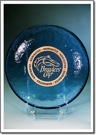 Blue Medallion Art Glass Award