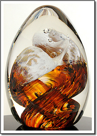 Amber Curl Art Glass Award