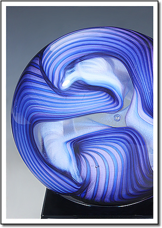 Lavender Blue Agate Art Glass Award