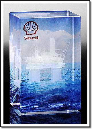 3D Shell Oil Art Glass Award
