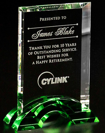 Emerald Marquee Art Glass Award